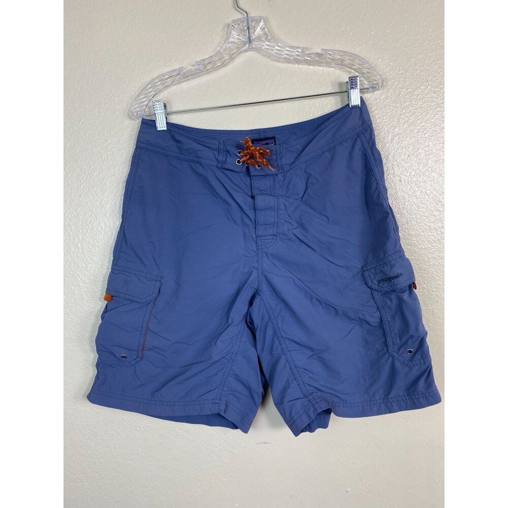 Patagonia Mens Blue Cargo Swim‎ Trunks Size 32 Board shorts Beach Surf Vacation